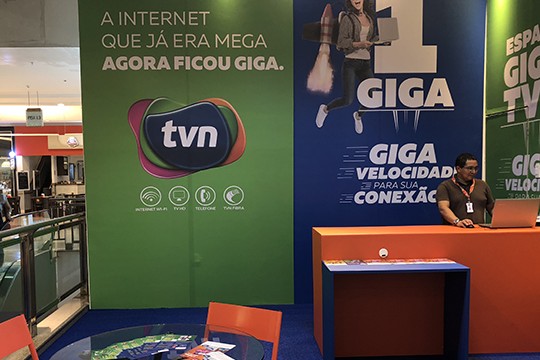 Lounge “Giga TVN” no Shopping da Ilha